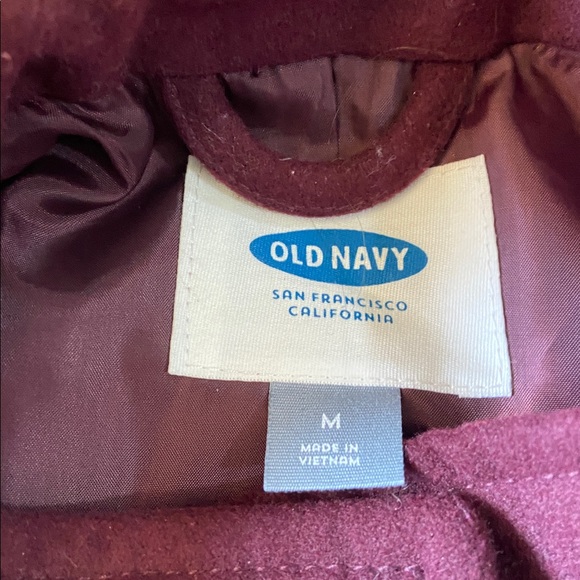 Old Navy Women's Dark Purple Pea Coat - Picture 2 of 7